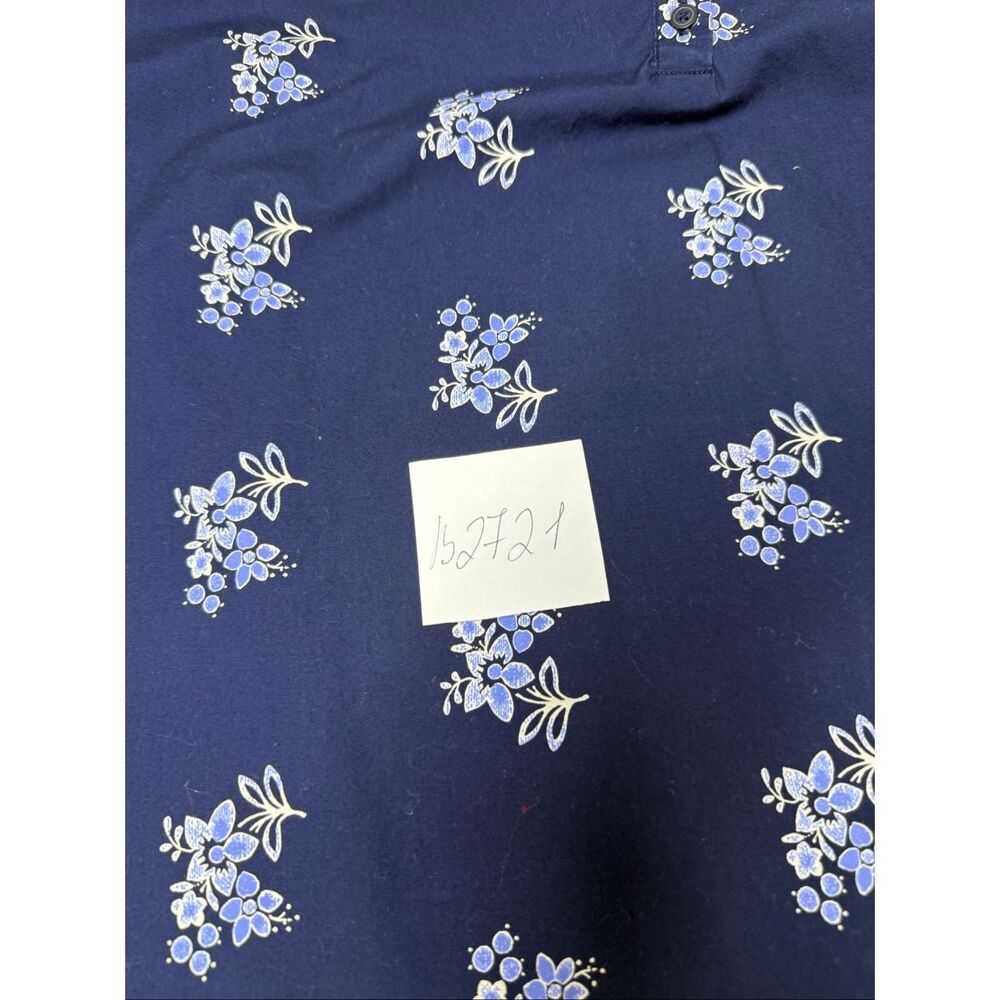 Old Navy Women’s Navy Floral Dress Ruffle Sleeve V-Neck Lightweight Cotton Sz L - Picture 9 of 9